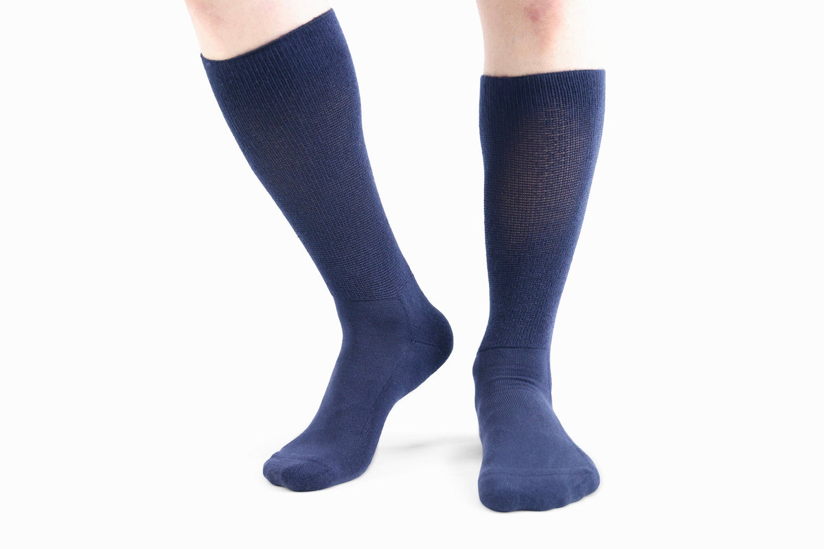 Cushioned Diabetic Bamboo Socks - Navy