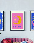 Brightly colored retro matchbox art print, premium 230gsm paper, framed or unframed, A5 to A0 sizes, Walking on Sunshine design by Little Egret Design at brixbailey.com