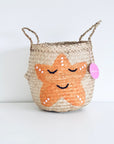 Orange starfish Basket - Small
