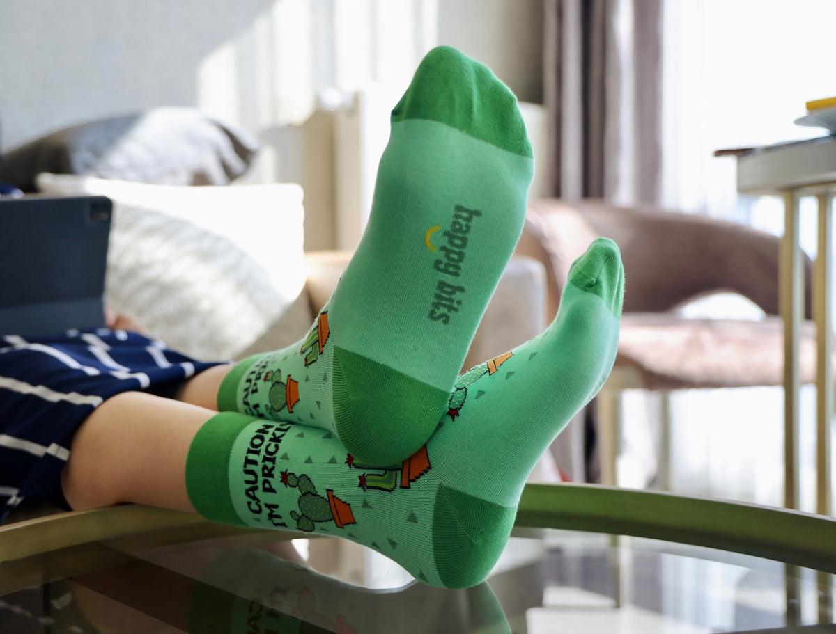 Caution I'm Prickly Bamboo Socks