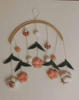 Handmade Pink Bees baby mobile-1