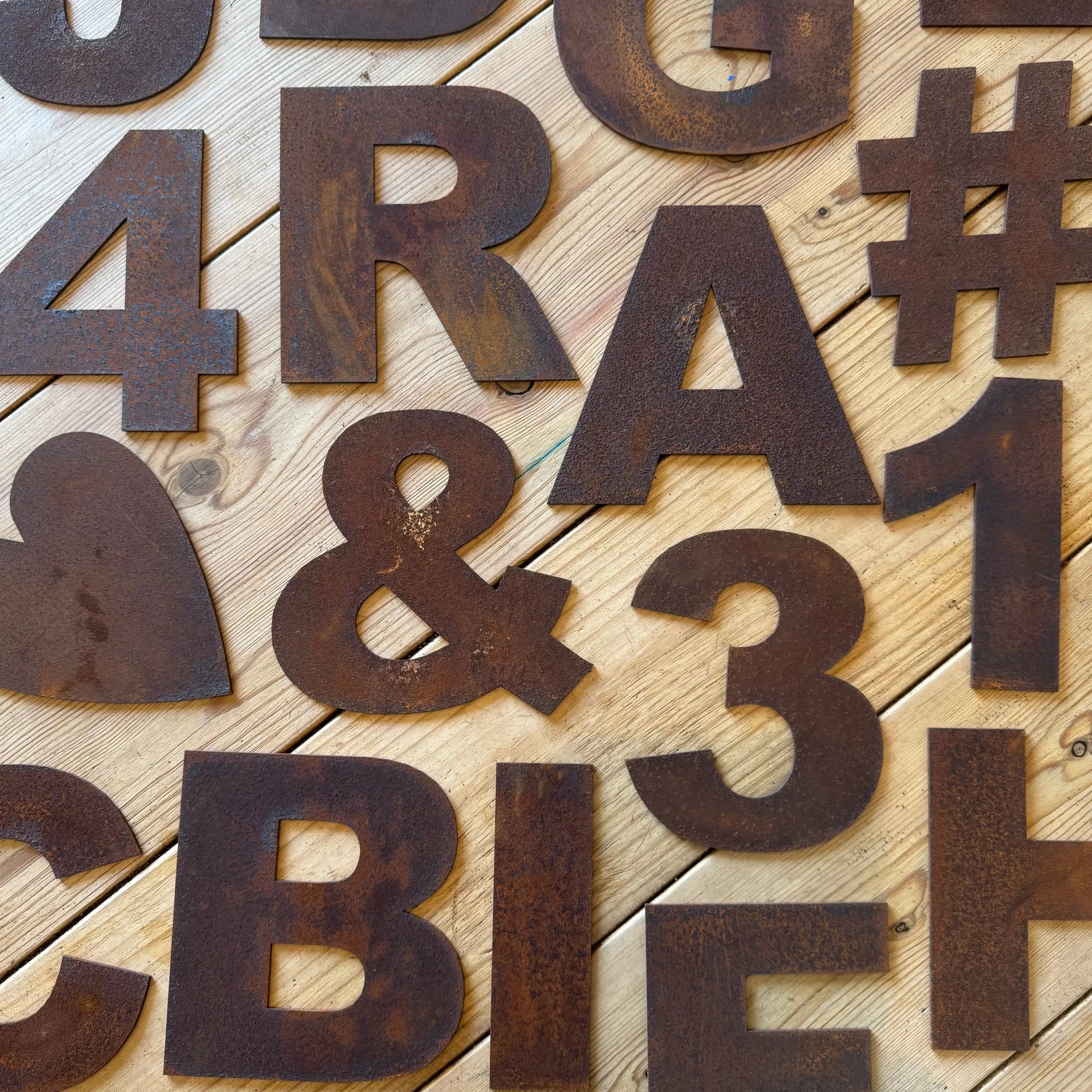 Rusty Metal Letters , Signs For The Home And Garden A–Z | Fat Font 5" Lettering