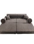 Large Modular Sofa for Kids - Premium Corduroy Brown
