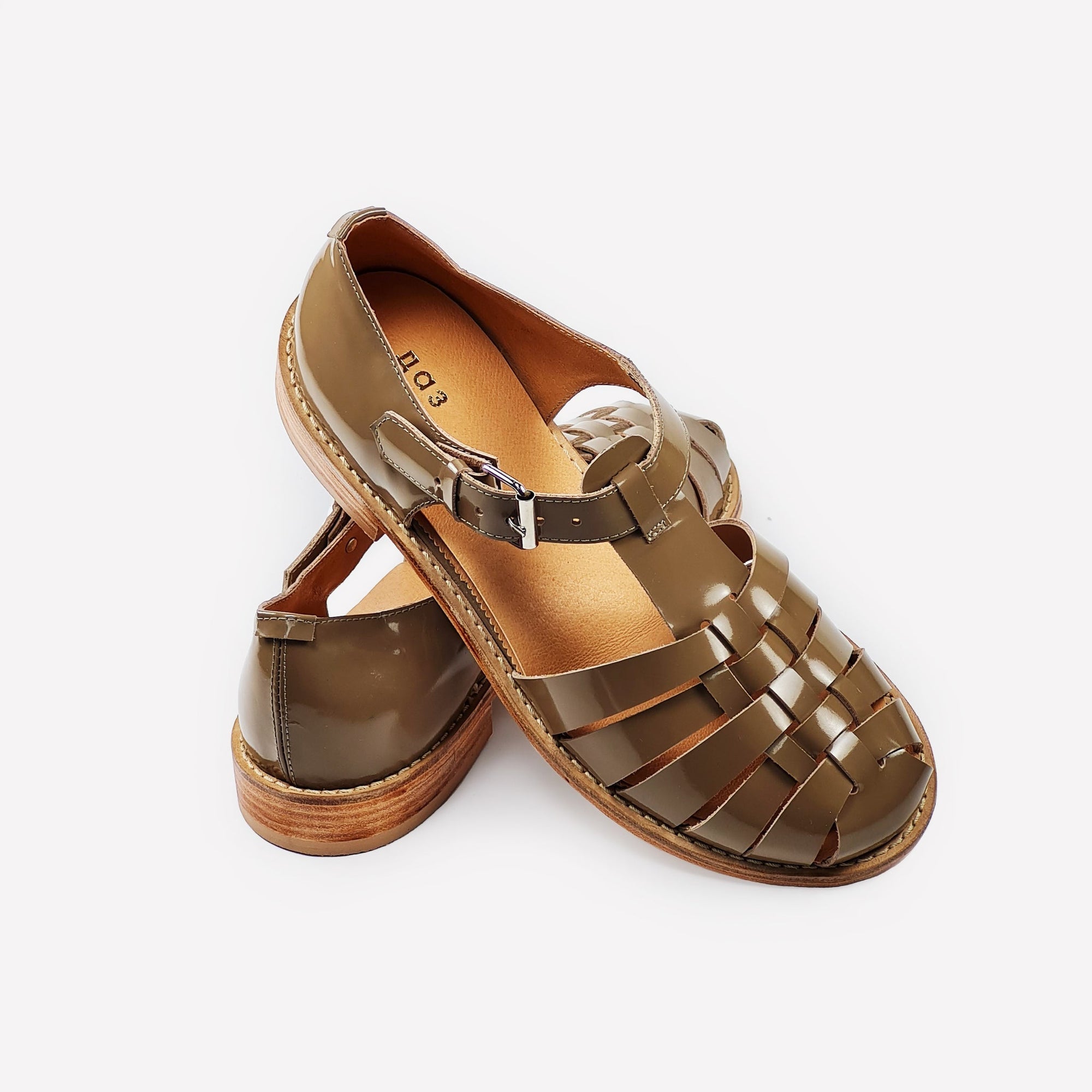 Handmade Leather Fisherman Sandals Beige