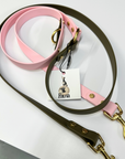 Petra Multiway Dog Lead in Olive & Pastel Pink