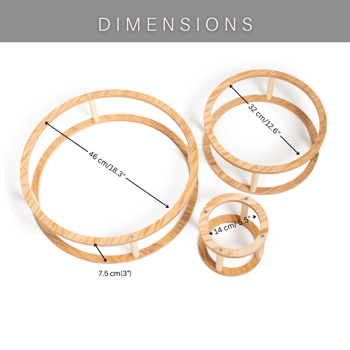 Montessori Wooden Rings Set – Enhance Cognitive &amp; Motor Skills by Ewart Woods at www.brixbailey.com