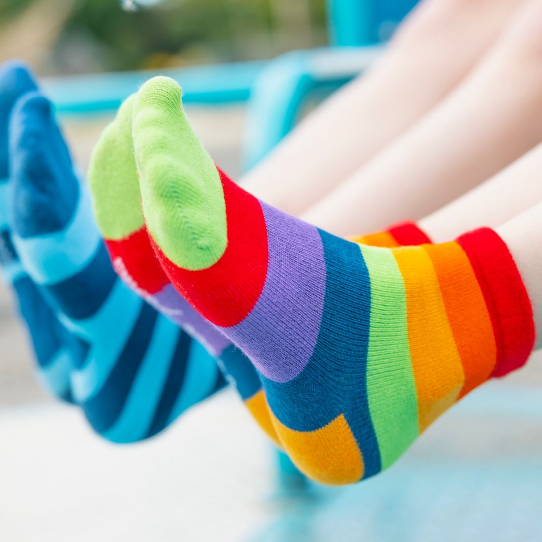 Rainbow Stripe Matching Bamboo Socks (Adult &amp; Child)