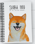 “Plotting My Escape” – Shiba Inu Fabric Notebook