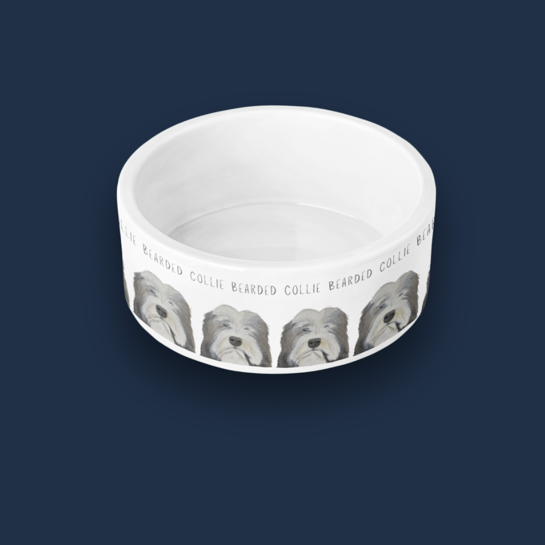Bearded Collie Bowl – For the Hairicane Who Dines Like Royalty