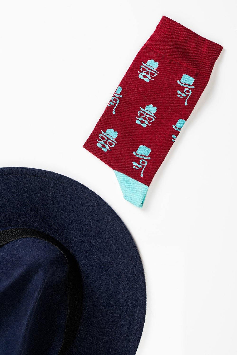 Novelty party socks with glasses and mustache, premium cotton-rich, ultra-snug, trending best-selling holiday gift, pack of 4 by Body and I at brixbailey.com