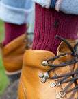 Burgundy Bamboo Boot Socks