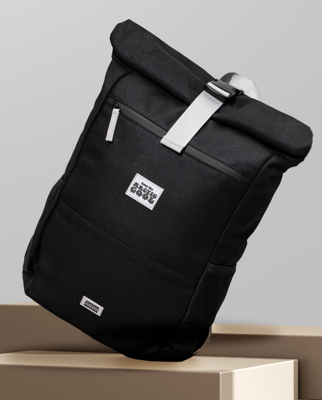 Premium Polar Explorer Backpack, waterproof hemp backpack with laptop compartment, USB charging, ergonomic support, adjustable straps, hidden pockets by Arcticus at brixbailey.com