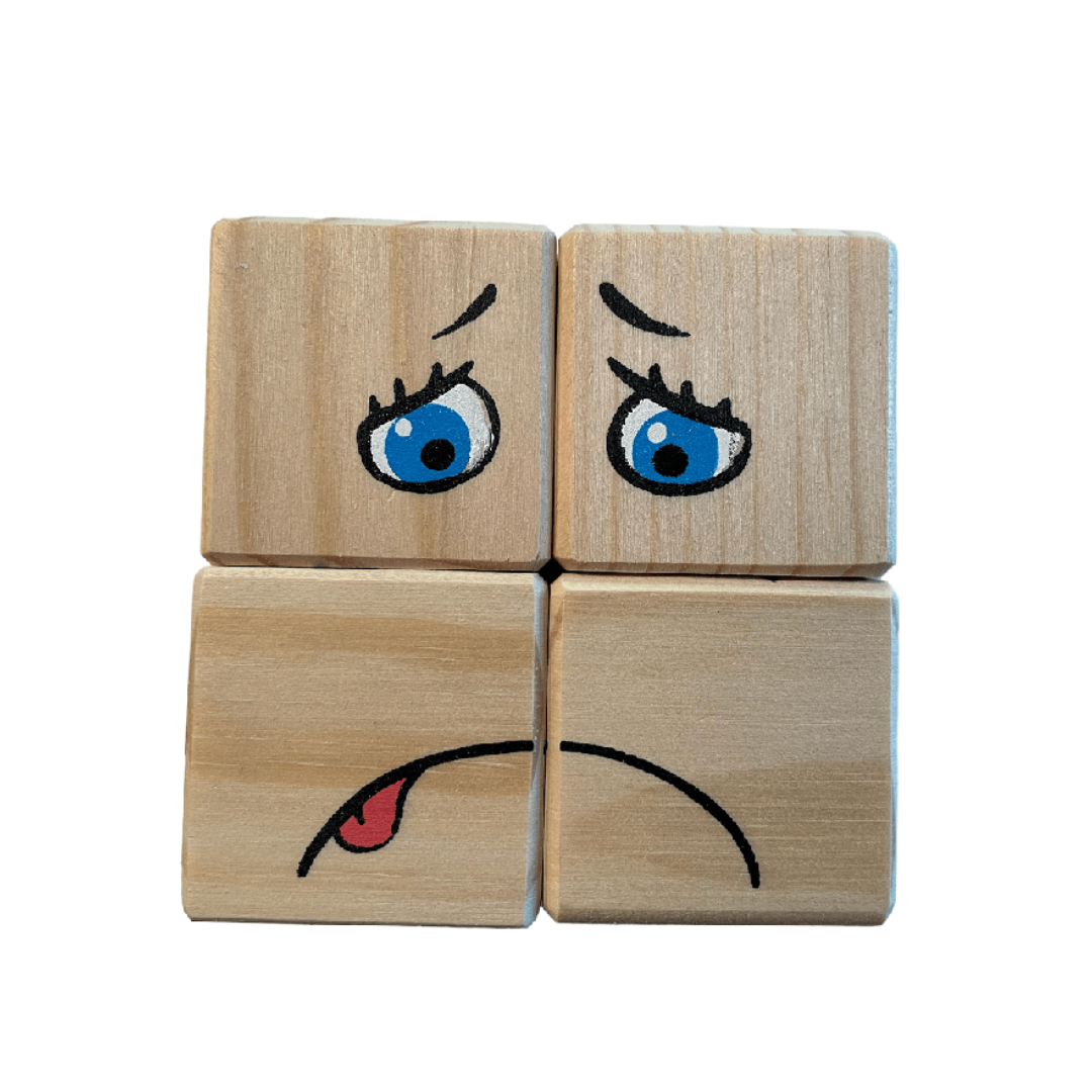 Wooden Expression Blocks for Kids