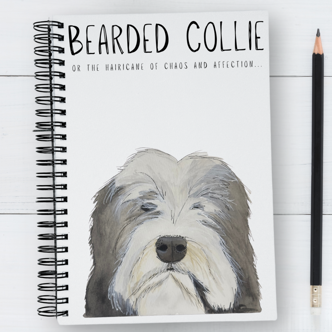 The Bearded Collie Notebook of Genius: Paws, Chaos and Scribbles