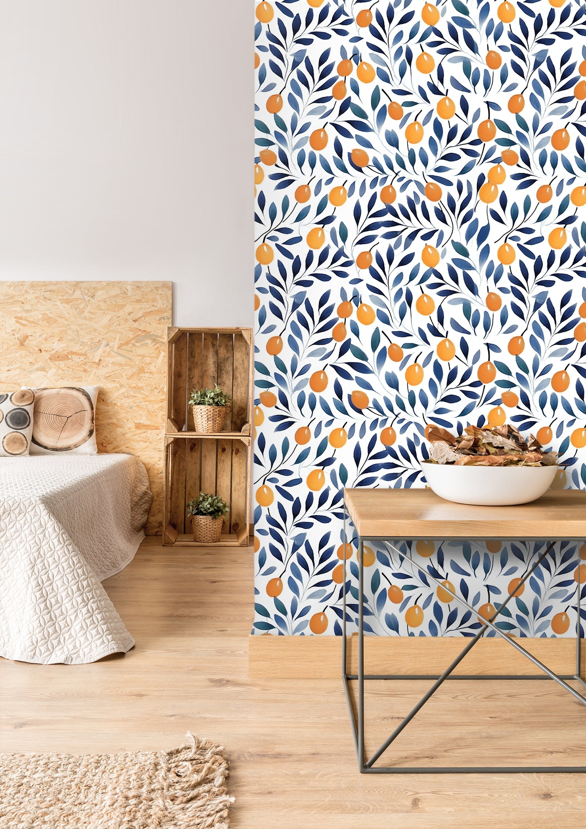 Watercolor Orange Fruit Wallpaper