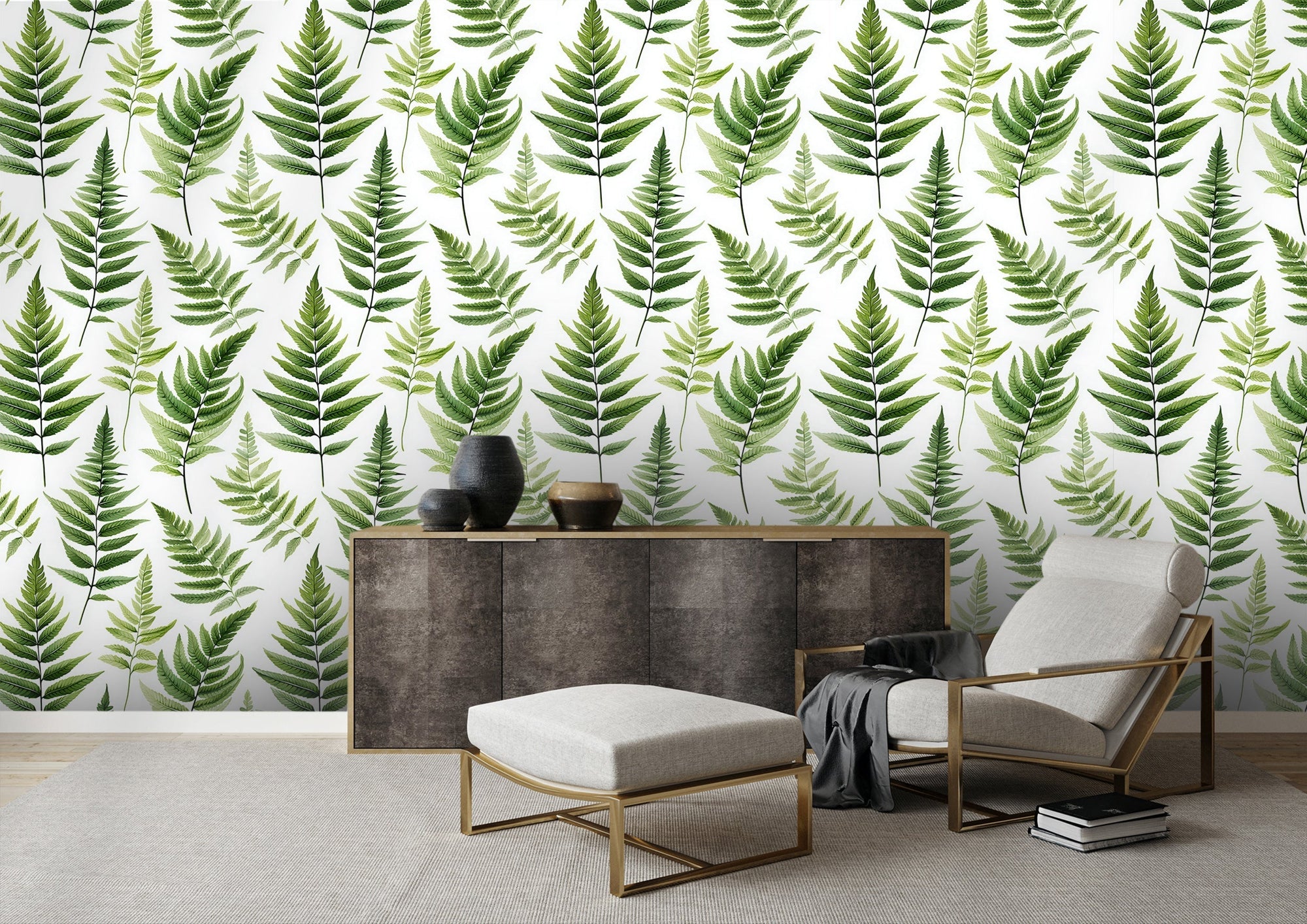 Green Fern Botanical Wallpaper