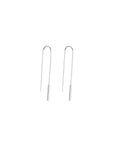 Minimalist U Shaped Silver Earrings