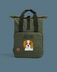 The Royal Companion: Sustainable Backpack Featuring Your Cavalier Shadow with Attitude