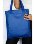 Silver Leather Tote Bag - Handmade, Durable & Stylish by Daz Studio at www.brixbailey.com