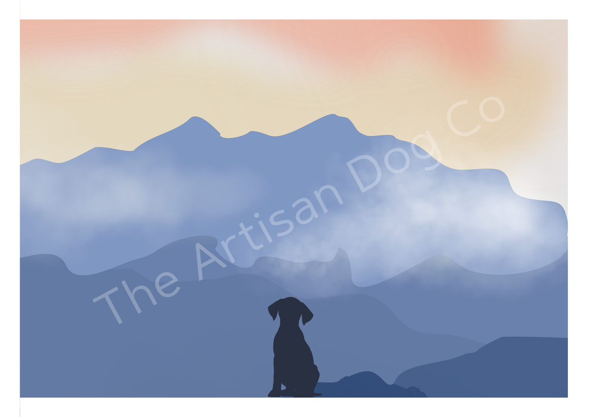 Dog in Nature Greetings Card