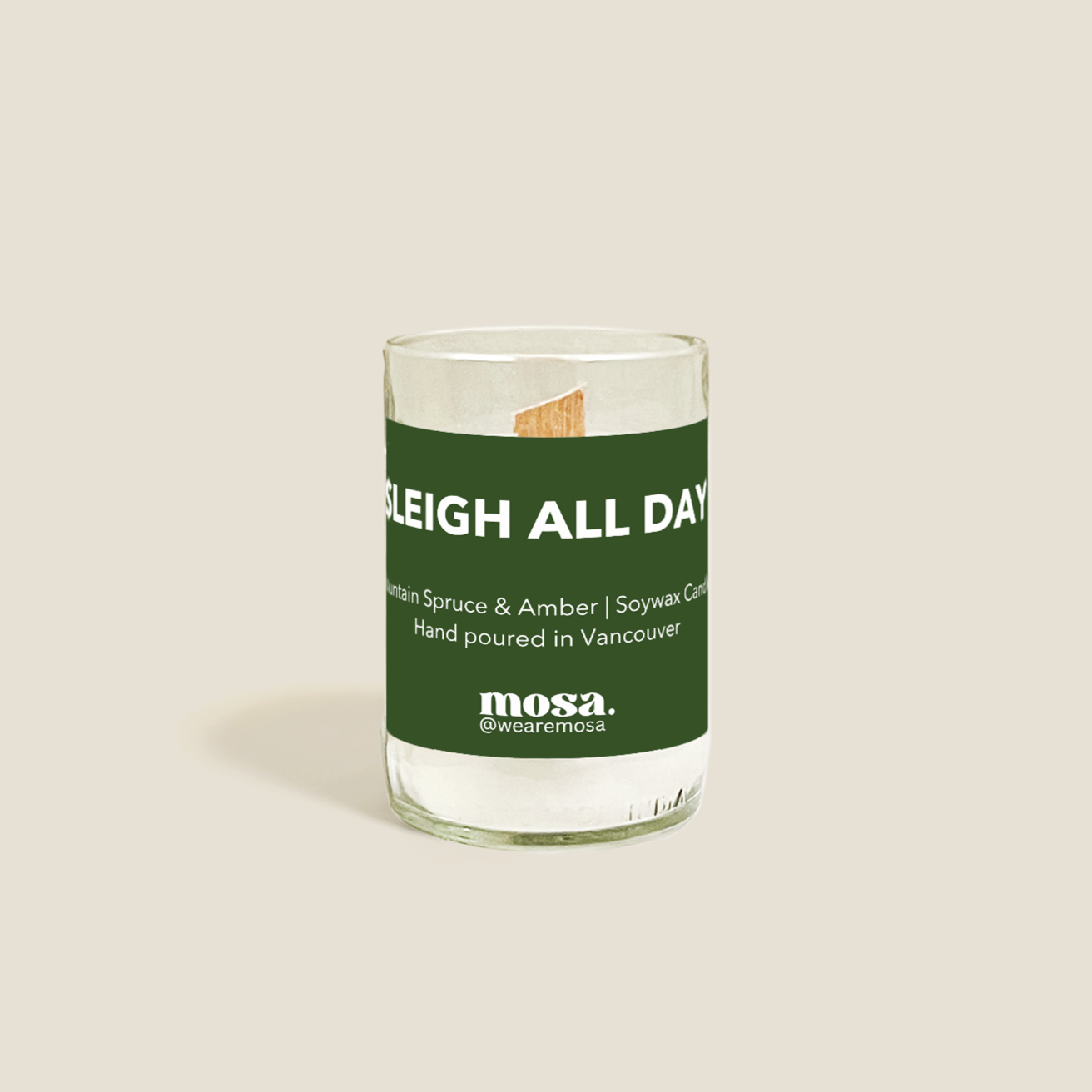 Mountain Spruce + Amber Scented Soy Candle-3