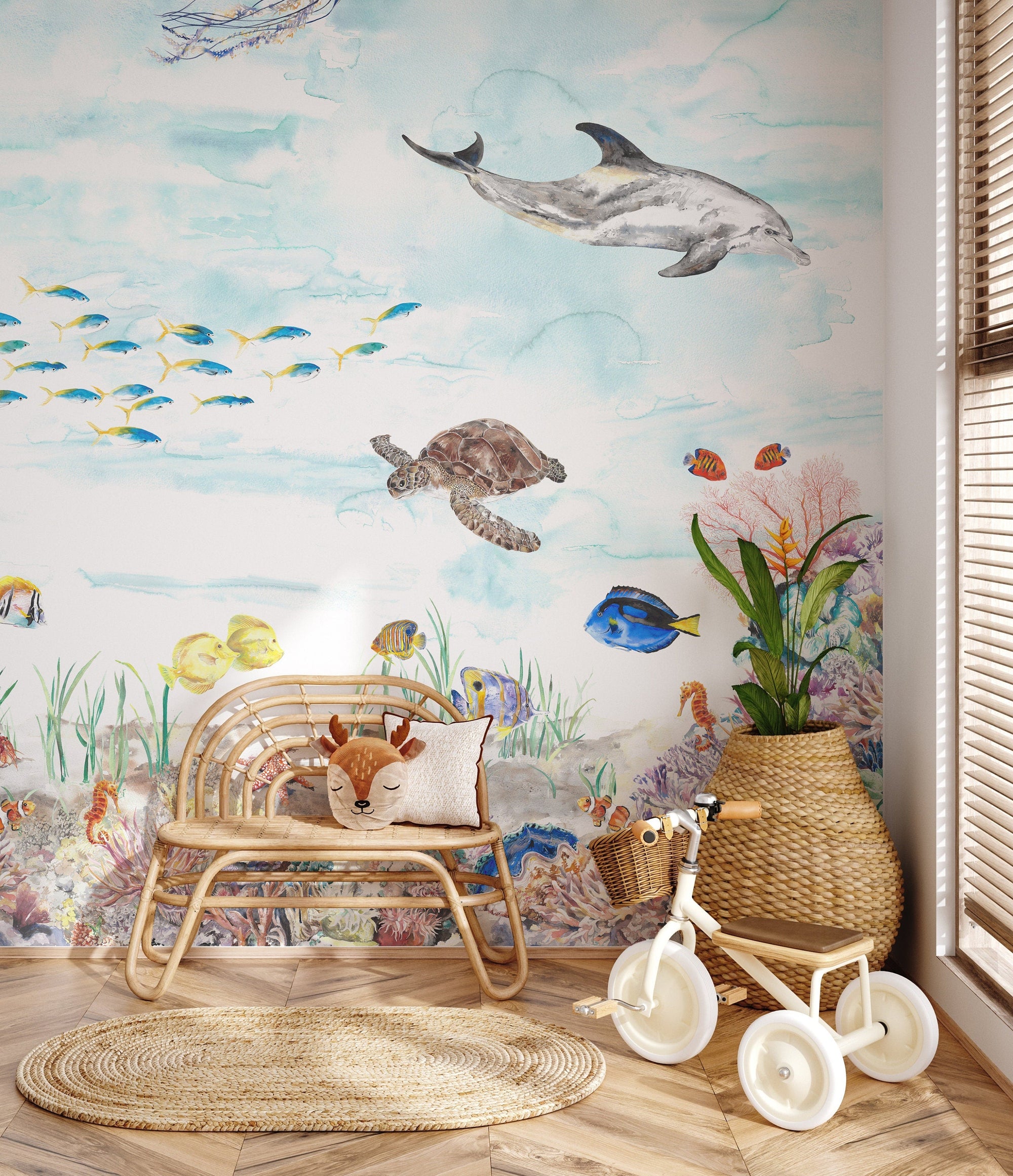 Coral Reef Underwater Mural Wallpaper