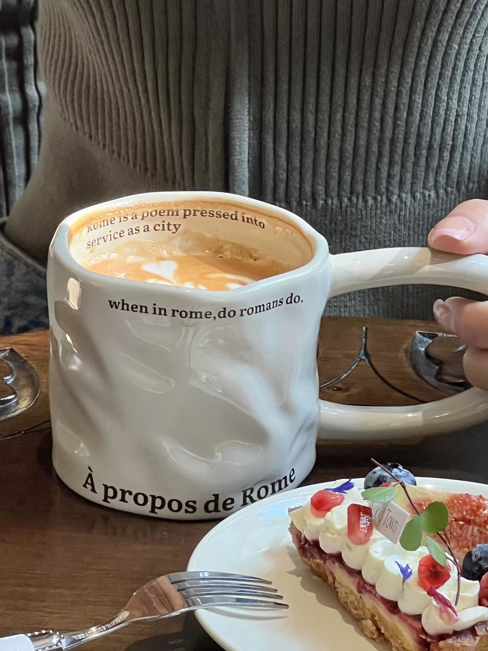 Roman Letter Ceramic Mug-4