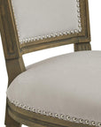Grey Dining Chair with Subtle Detail and Comfortable Support