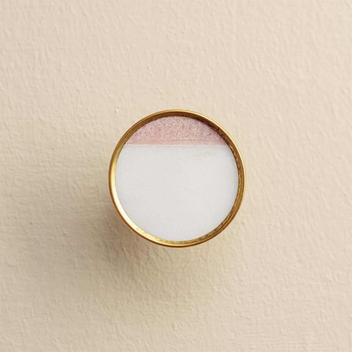 Sarika White Stone Brass Drawer Knobs