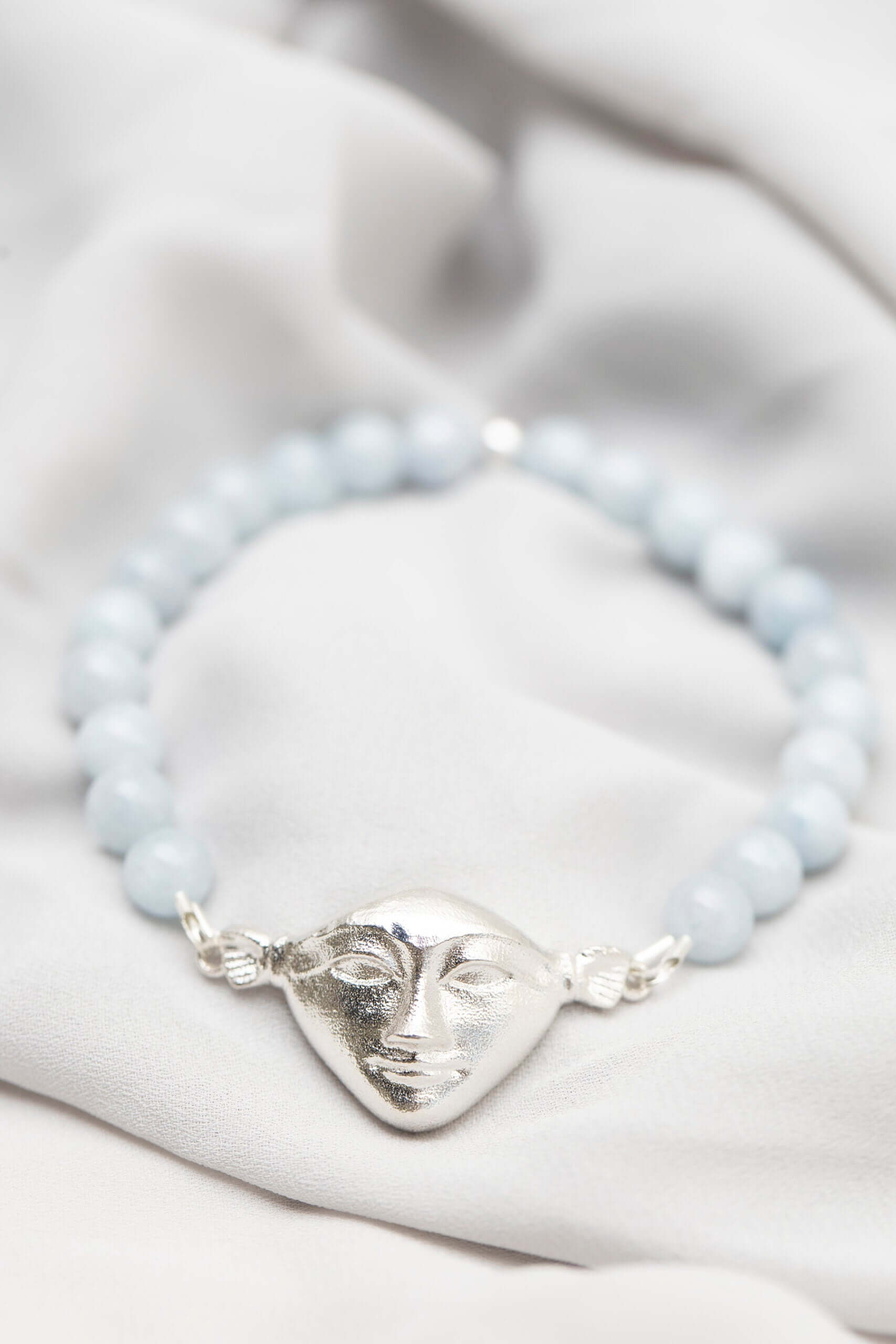 Aquamarine Harmony Bracelet in Silver or Gold