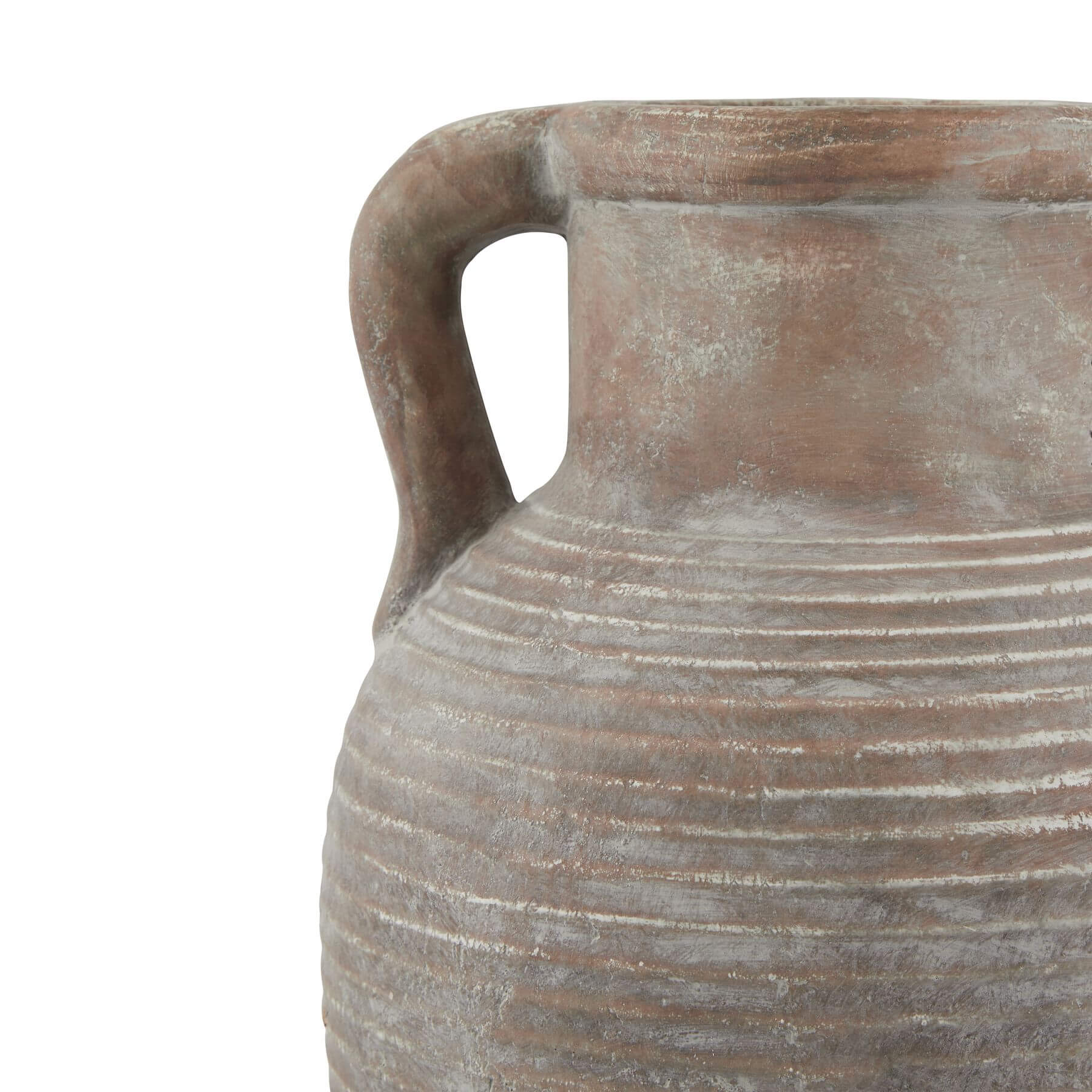 Large Tuscan Style Brown Amphora Pot