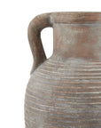 Large Tuscan Style Brown Amphora Pot