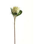 Luxury white faux protea flower, hyper-realistic handmade artificial stem for elegant home decor  by sostter at brixbailey.com