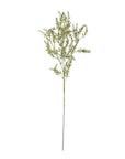 Handcrafted green plastic broom stem for floral decor, 75cm tall with feathery strands, rustic botanical design by sostter at brixbailey.com