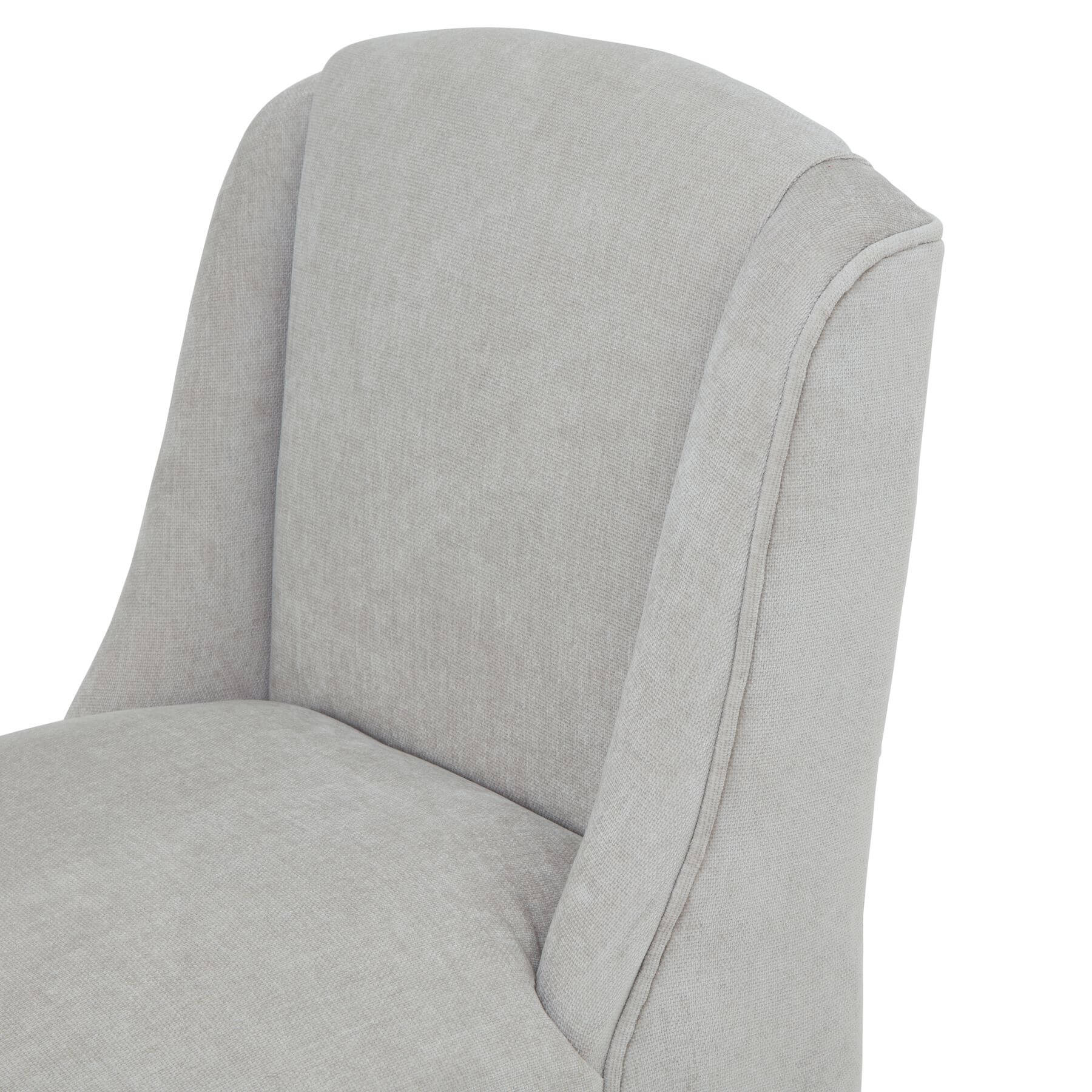 Grey Bar Stool with Woven Seat