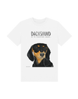 Mischievous Black & Tan Hot Dog Kids' T-Shirt – Small Pup, Big Attitude!