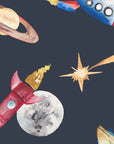 Watercolour Space Wallpaper | Rockets, Planets & Stars