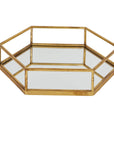 Gold Hexagon Tray Set Two Pieces