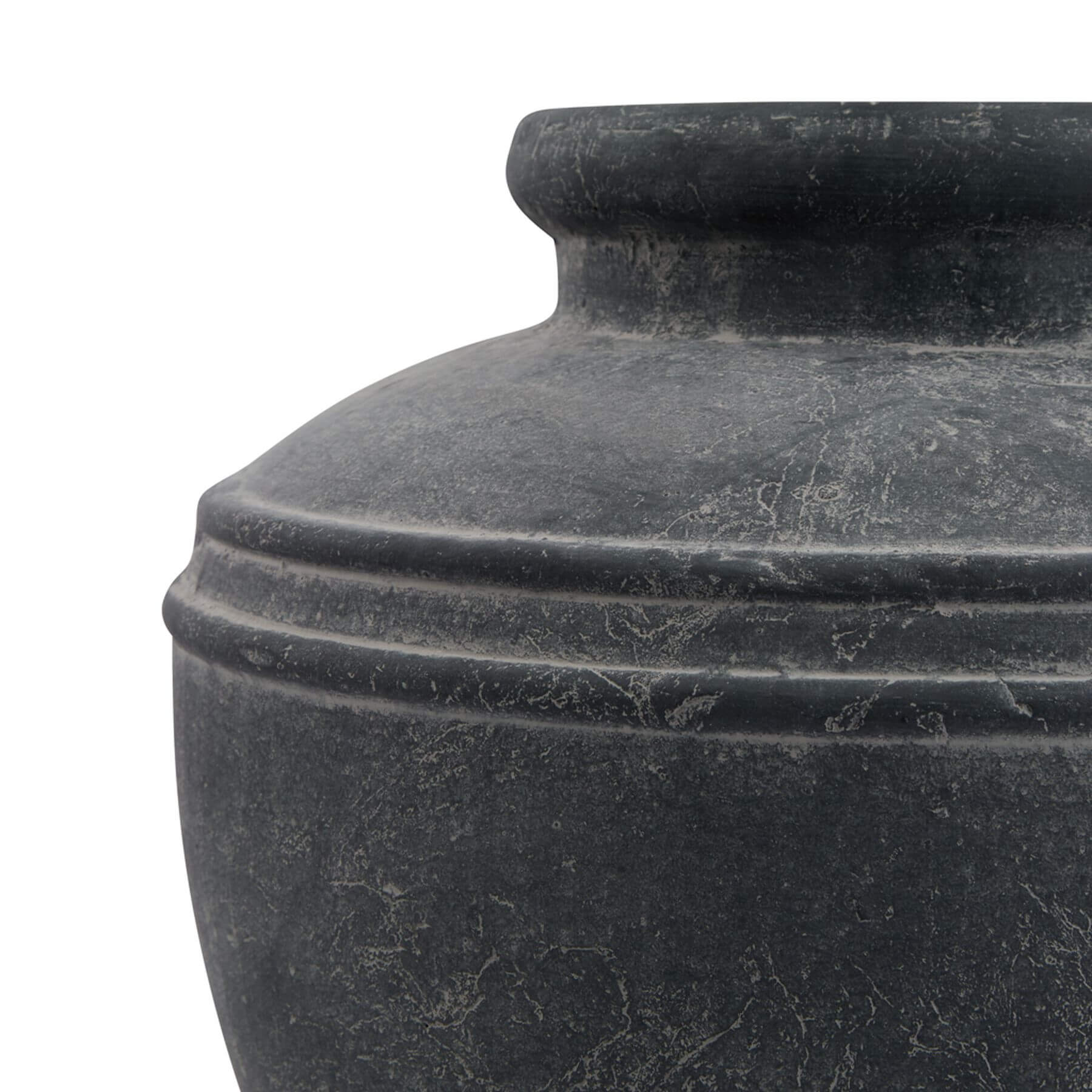 Grey Ceramic Water Pitcher for Indoor and Outdoor Decor
