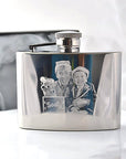 Personalised Engraved Hip Flask – Photo & Text Stainless Steel Gift