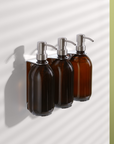 Chrome Triple Wall Mounted Soap Dispenser-0