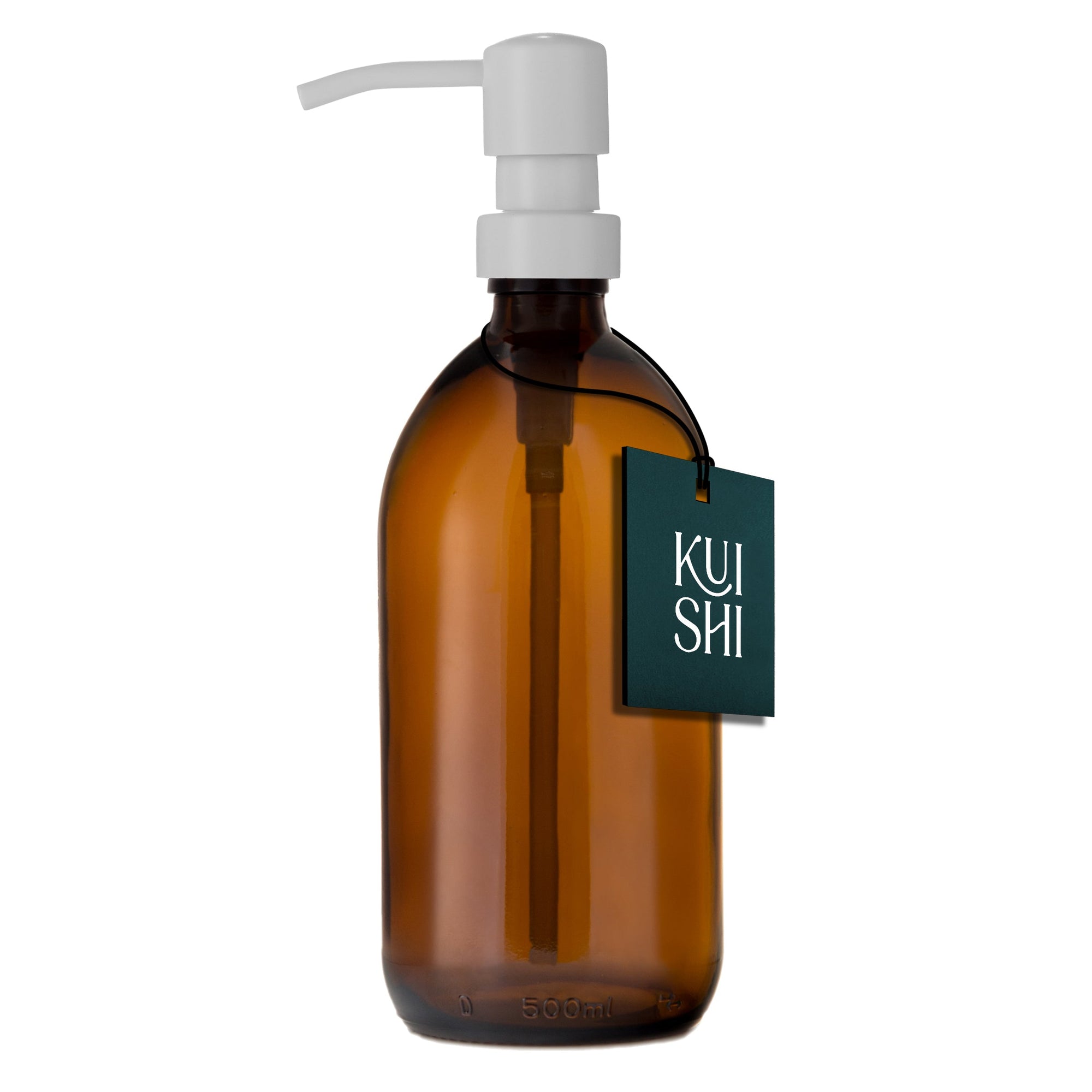 Amber Glass Dispenser Stainless Steel Pump-4