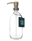 Clear Soap Dispenser Stainless Steel Pump-2