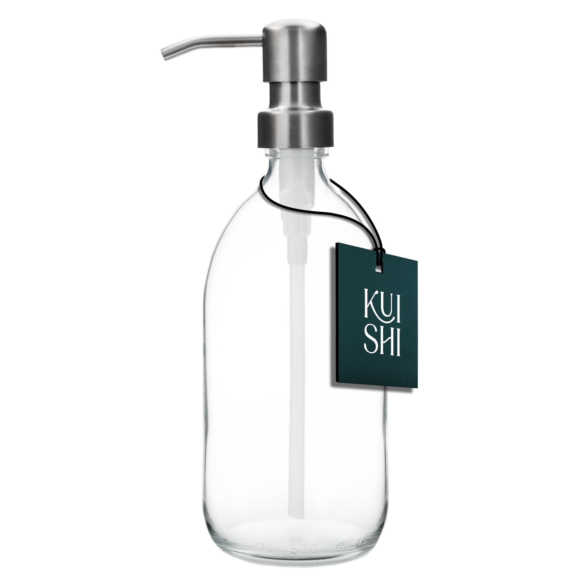 Clear Soap Dispenser Stainless Steel Pump-3