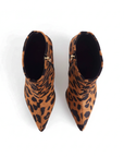 Sapucaia Leopard Print Calf Hair Ankle Boots – 8.4cm Wooden Heel