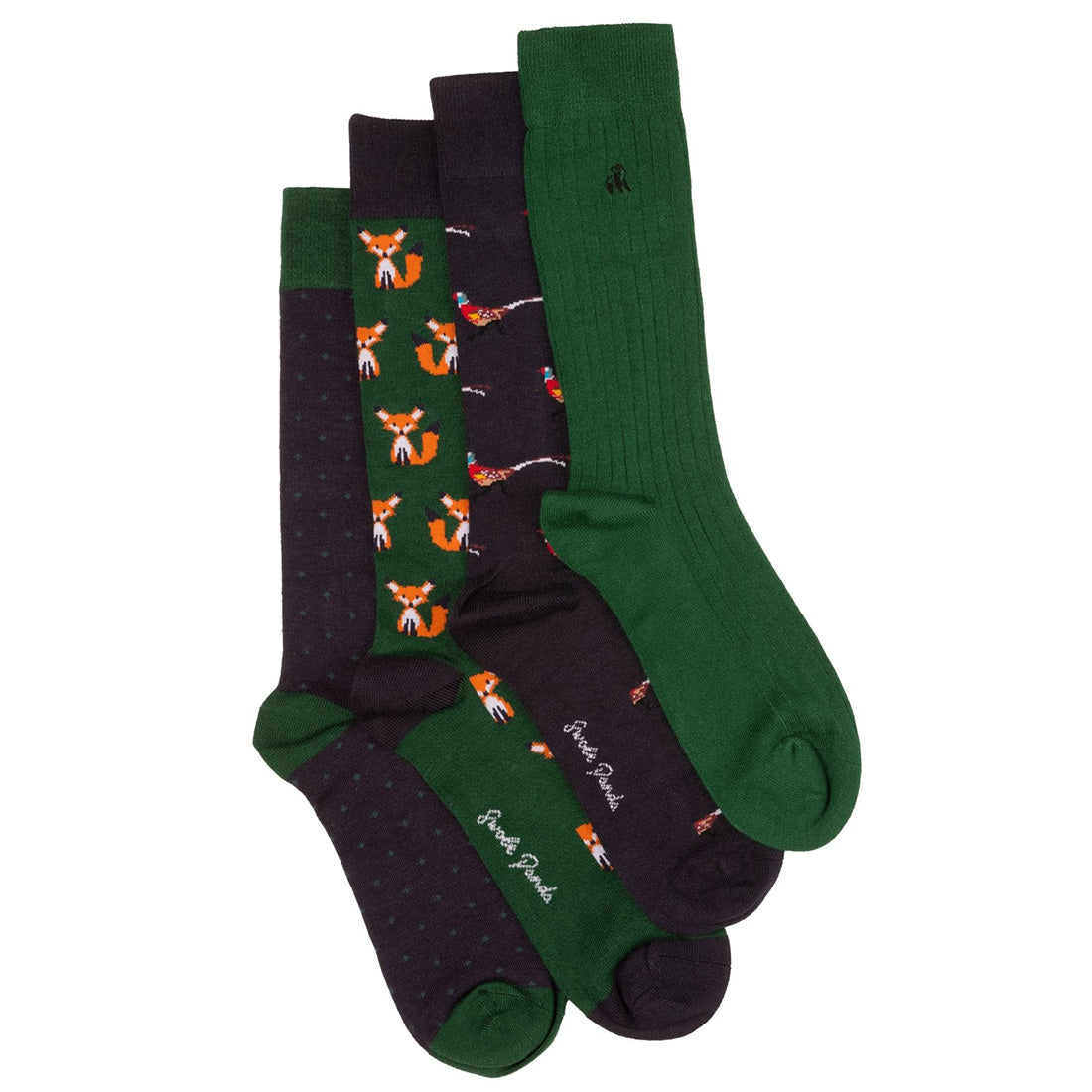 Fox &amp; Pheasant Bamboo Sock Bundle - Four Pairs