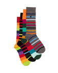 Narrow Stripe Sock Bundle - Four Pairs