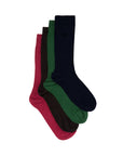 Plain Comfort Cuff Bamboo Sock Bundle - Four Pairs