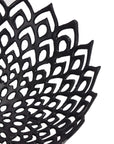 Lattice Black Cast Iron Decorative Bowl Medium