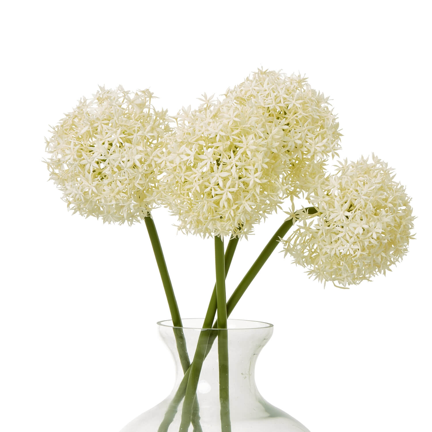 Cream Allium Faux Flower Stem for Stylish Home Decor